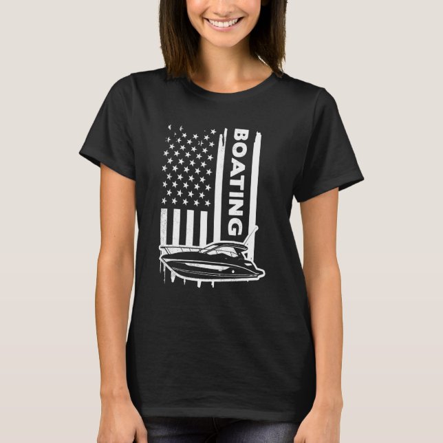 Camiseta Boating US flag graphic concept (Anverso)