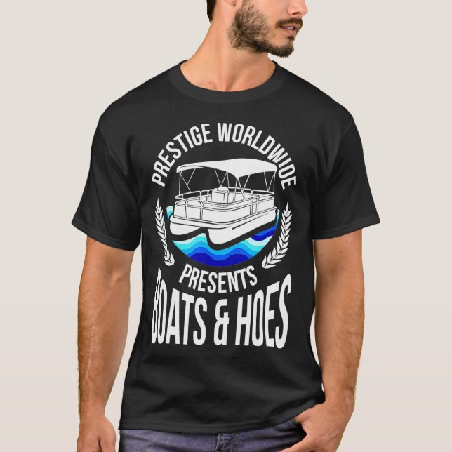 Camiseta Boats And Hoes Funny Humor Adulto Pontoon Fiesta (Anverso)