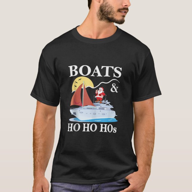 Camiseta Boats Ho Ho Hos Navidades Humor divertido Pajama X (Anverso)