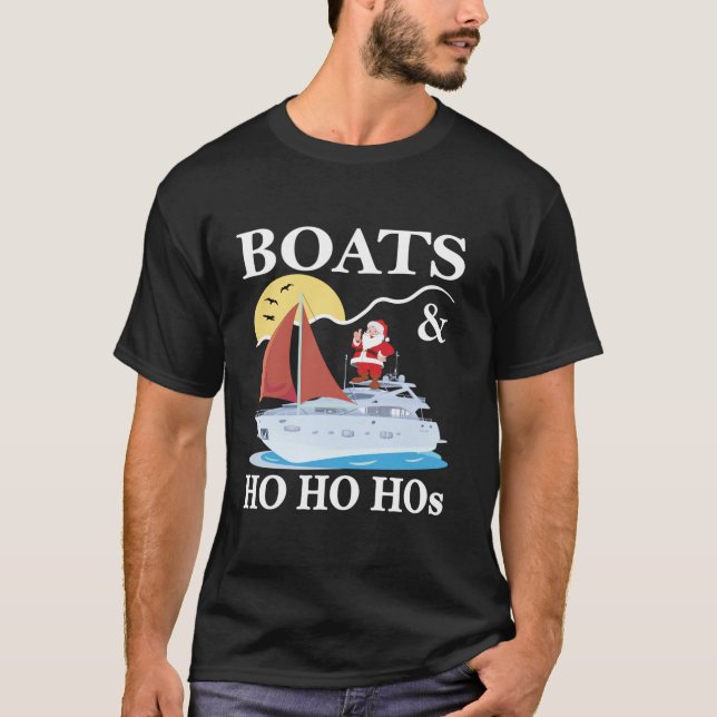 Camiseta Boats Ho Ho Hos Navidades Humor divertido Pajama X (Anverso)