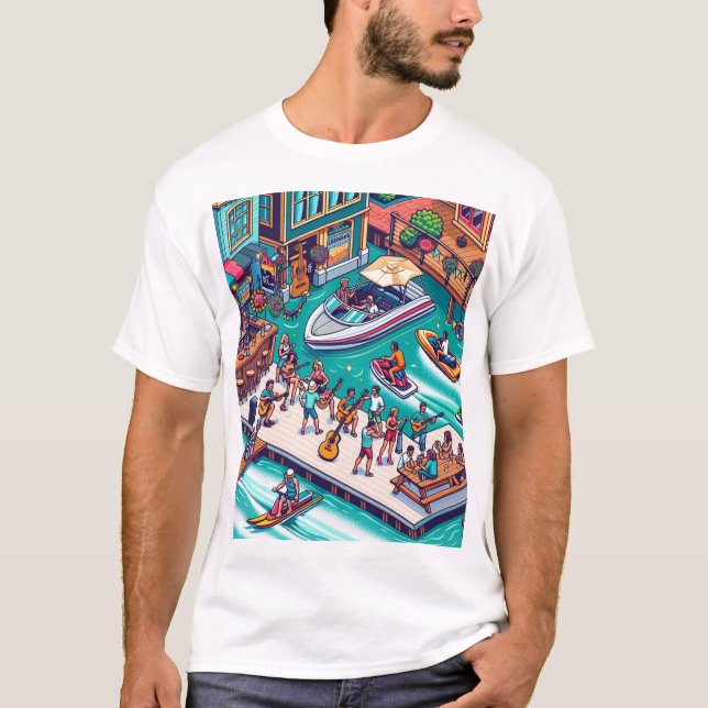 Camiseta Boats, Jetskis, Music and party (Anverso)