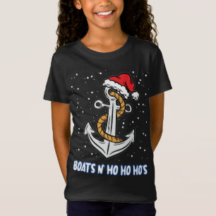 Camiseta Boats N Ho Ho Hos Navidades Pajama Humor gracioso