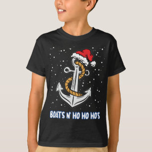 Camiseta Boats N Ho Ho Hos Navidades Pajama Humor gracioso 