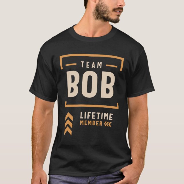 Camiseta Bob del equipo del miembro de la vida del equipo B (Anverso)