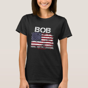 Camiseta Bob el hombre el mito la leyenda la bandera de Est