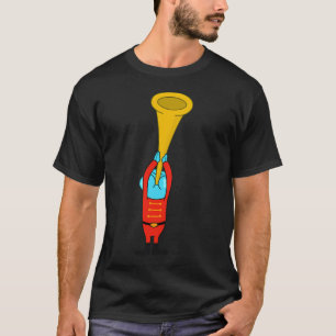 Camiseta Bob Esponja - pez 2 tocando la trompeta en el Bubb