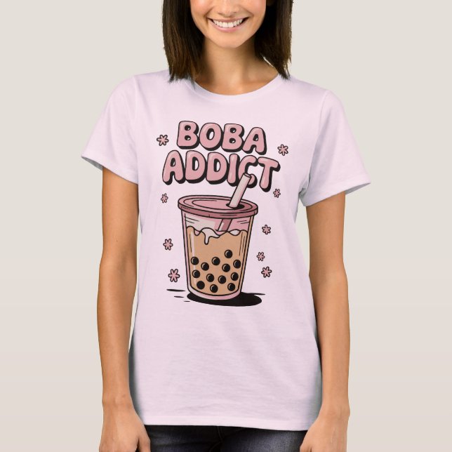Camiseta Boba Addict Bubble Tea (Anverso)