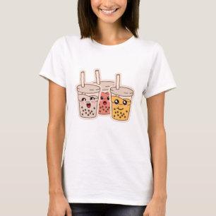 Camiseta Boba Anime reventando la burbuja del té de la lec