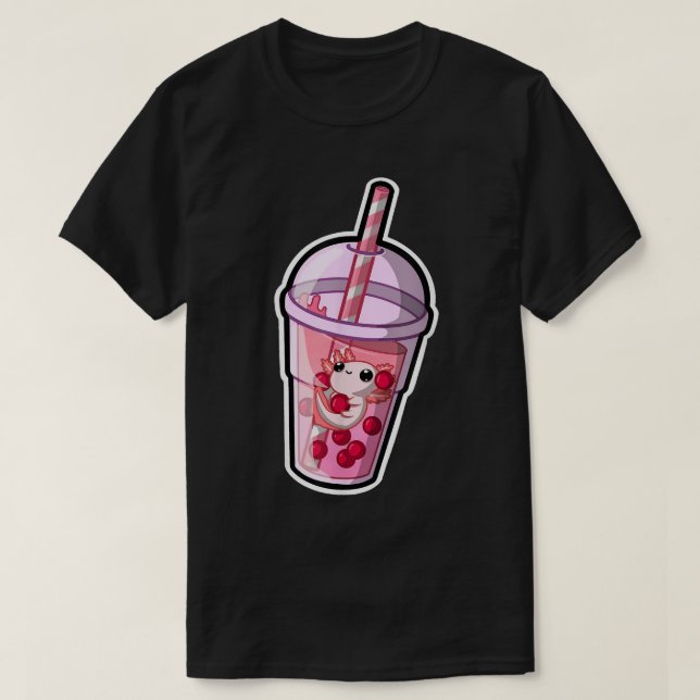 Camiseta Boba Axolotl Kawaii Axolotl Lover Bubble Tea Japón (Diseño del anverso)