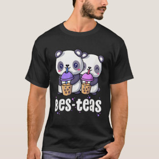 Camiseta Boba Bes Teas Kawaii Panda Bubble Tea
