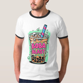 Camiseta Boba Blast – Sip or Die! Ringer T-Shirt