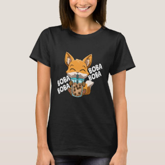 Camiseta Boba Boba Boba Boba Manga Bubble Tea Fox Anime