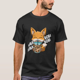 Camiseta Boba Boba Boba Boba Manga Bubble Tea Fox Anime