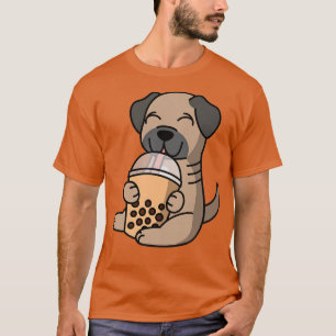 Camiseta Boba Bubble Leche Té Inglés Mastiff Dog Premium