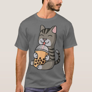 Camiseta Boba Bubble Milk Ea Abby Cat Mascota