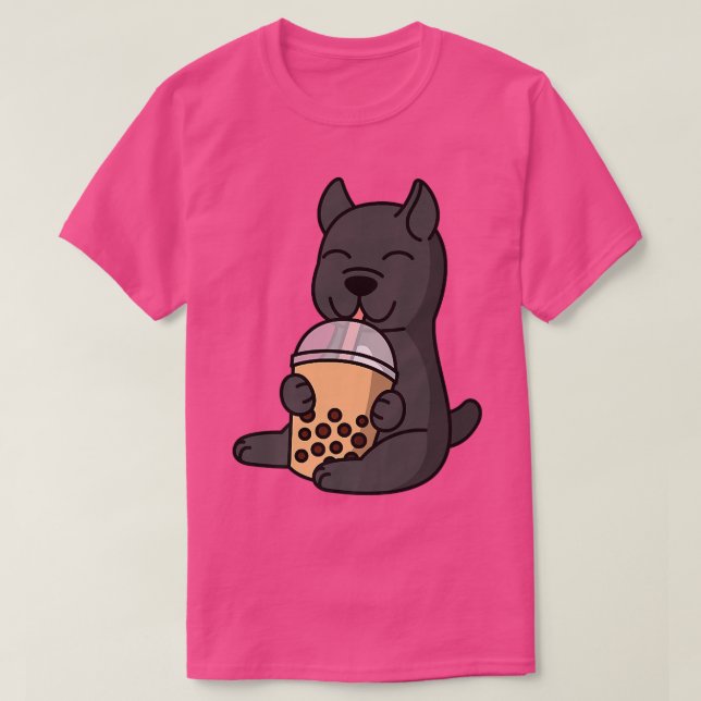 Camiseta Boba Bubble Milk Tea Cane Corso Dog Premium (Diseño del anverso)