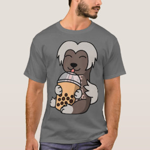 Camiseta Boba Bubble Milk Tea Chino Crested Dog Premium