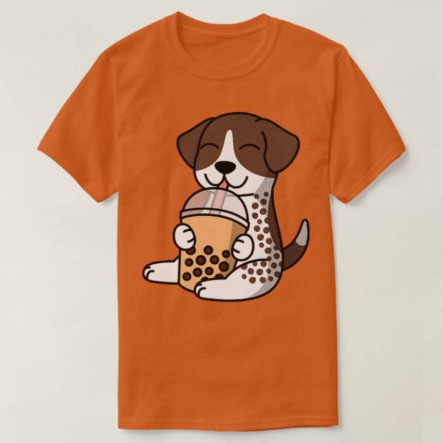 Camiseta Boba Bubble Milk Tea German Shorthanier Do (Diseño del anverso)