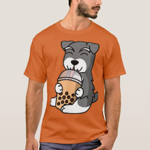 Camiseta Boba Bubble Milk Tea Schnauzer Dog