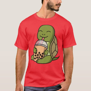 Camiseta Boba Bubble Milk Tea Tortoise Mascota Premium