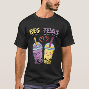 Camiseta Boba Bubble Tea Bes Teas Kawaii Bestie Purple Yell