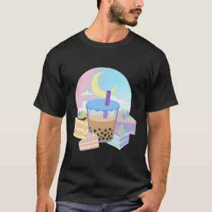 Camiseta Boba Bubble Tea Leche Tea Kawaii Tapioca Moon Cake