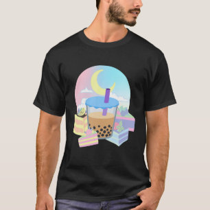 Camiseta Boba Bubble Tea Leche Tea Kawaii Tapioca Moon Cake