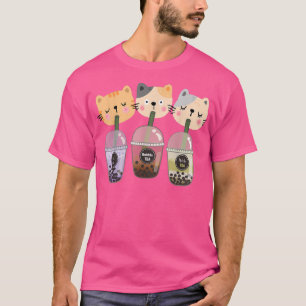 Camiseta Boba Cat Beber Boba Kitten Kawaii Kitt Japonés