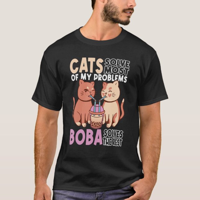 Camiseta Boba Cat Boba Tea Cat (Anverso)
