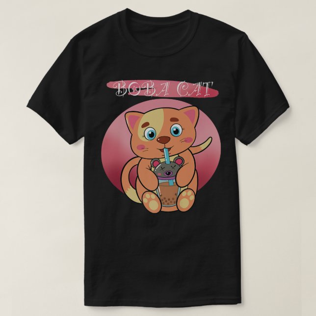 Camiseta Boba Cat Premium  (Diseño del anverso)