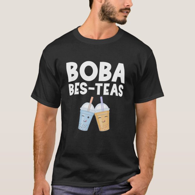 Camiseta Boba Chica Bes Teas Besties Bubble Tea Mejores Ami (Anverso)