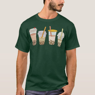 Camiseta Boba Cups Mini Logo Kawaii Anime - Tea de burbuja 