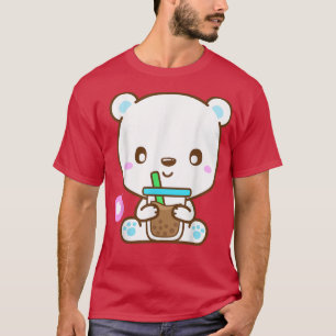 Camiseta Boba Cute Bear Kawaii Leche Estética De Burbuja