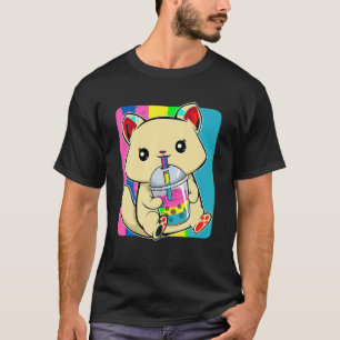 Camiseta Boba de bebida de gato LGBT Q Kitten Pansexual Org