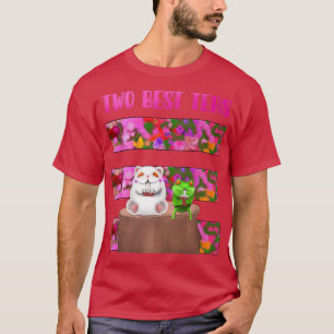 Camiseta Boba De Rana De Gato Corta Mejor Amigo Kawaii Esté