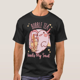 Camiseta Boba de té de burbuja cura mi alma Axolotl