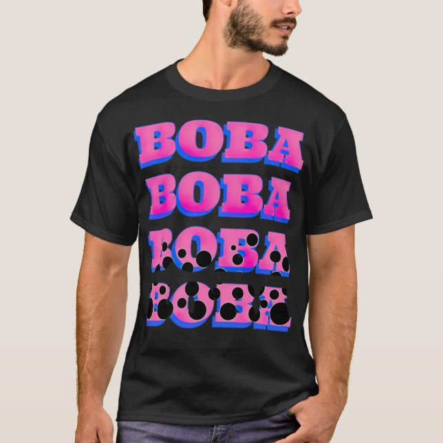Camiseta Boba Design Cute Bubble Tea Drink falkenstein para (Anverso)