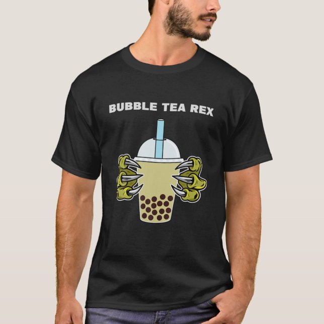 Camiseta Boba Dinosaur Claw Bubble Tea Rex (Anverso)