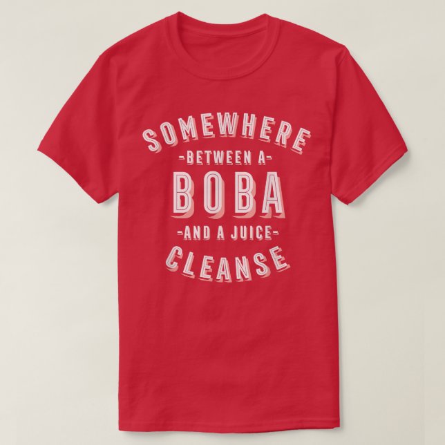 Camiseta Boba divertida y una limpieza de jugo Boba Tea Veg (Diseño del anverso)