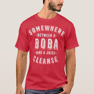 Camiseta Boba divertida y una limpieza de jugo Boba Tea Veg