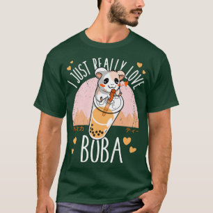 Camiseta Boba, el ratón femenino, un té de burbuja japonés 