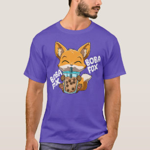 Camiseta Boba Fox Funny Kawaii Bubble Tea  122