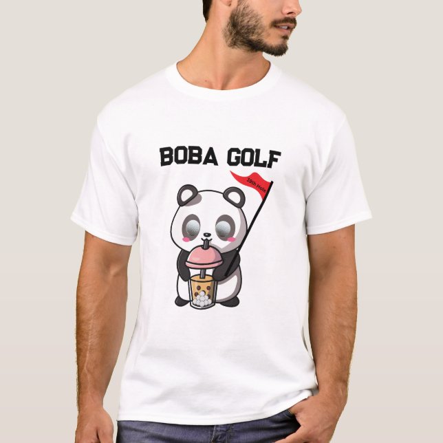 Camiseta Boba Golf | Milk Tea | Bubble Golf | Golfer (Anverso)