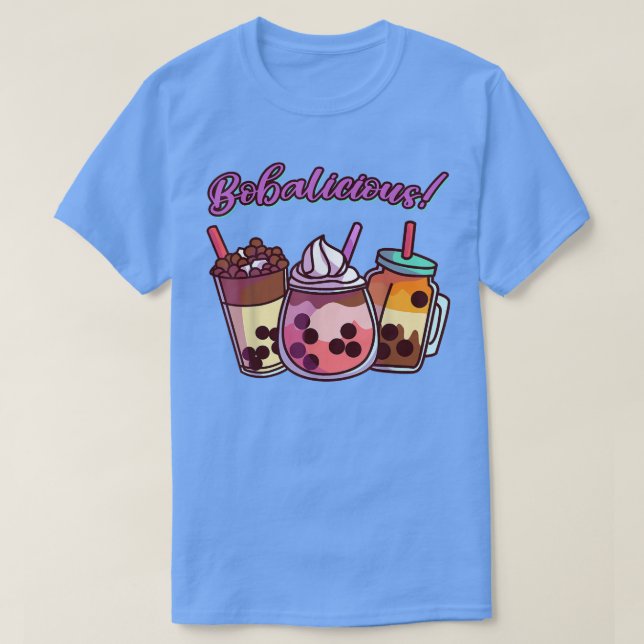 Camiseta Boba graciosa Boba Bubble Tea Bobalicious (Diseño del anverso)