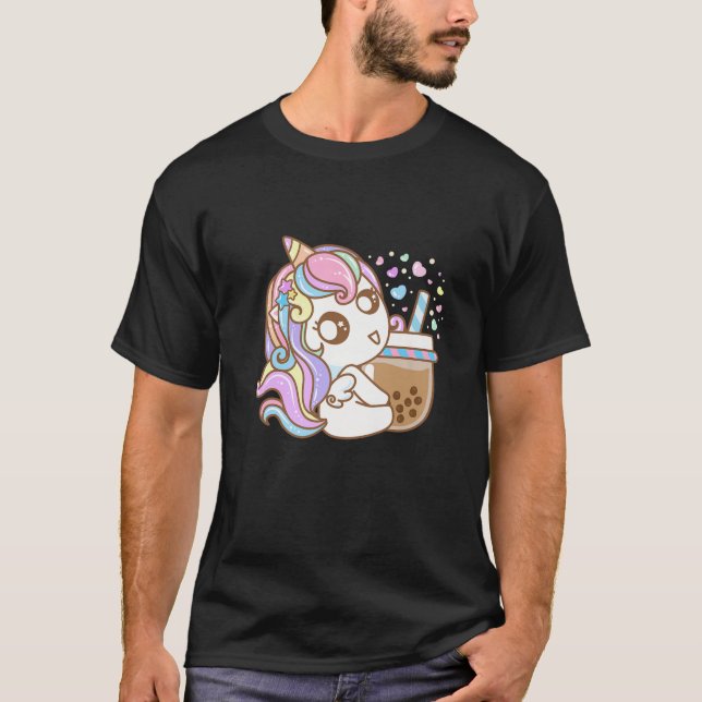 Camiseta Boba Kawaii Unicorn Pegasus (Anverso)