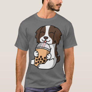 Camiseta Boba Leche de burbujas Té Inglés Springer Spaniel