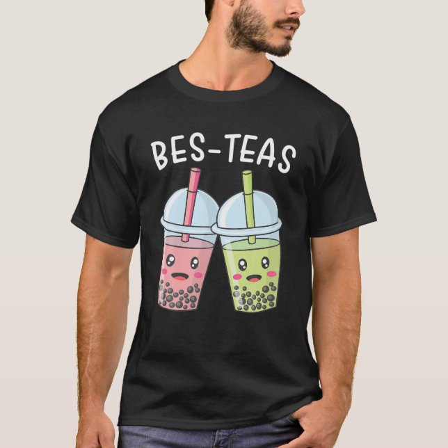 Camiseta Boba Leche Tea Best Friends Funny Bubble Tea Lover (Anverso)