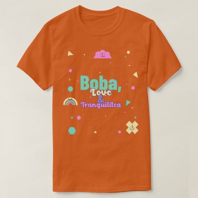 Camiseta Boba Love amp Tranquilitea (Diseño del anverso)