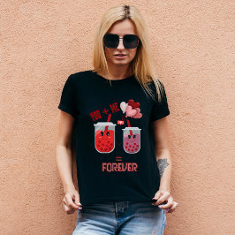 Camiseta Boba Love Forever - Cute El día de San Valentín Co
