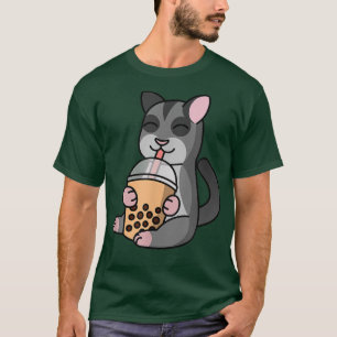 Camiseta Boba Mascota de lustre de té con burbujas